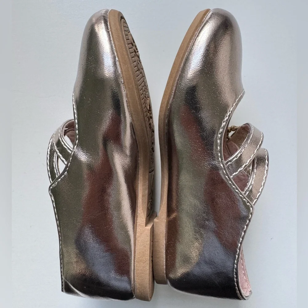 NEW without box, Joie Kids Mary Jane Flats  - Metallic Gold